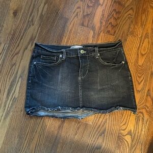 Old Navy black washed denim mini skirt. Size 6